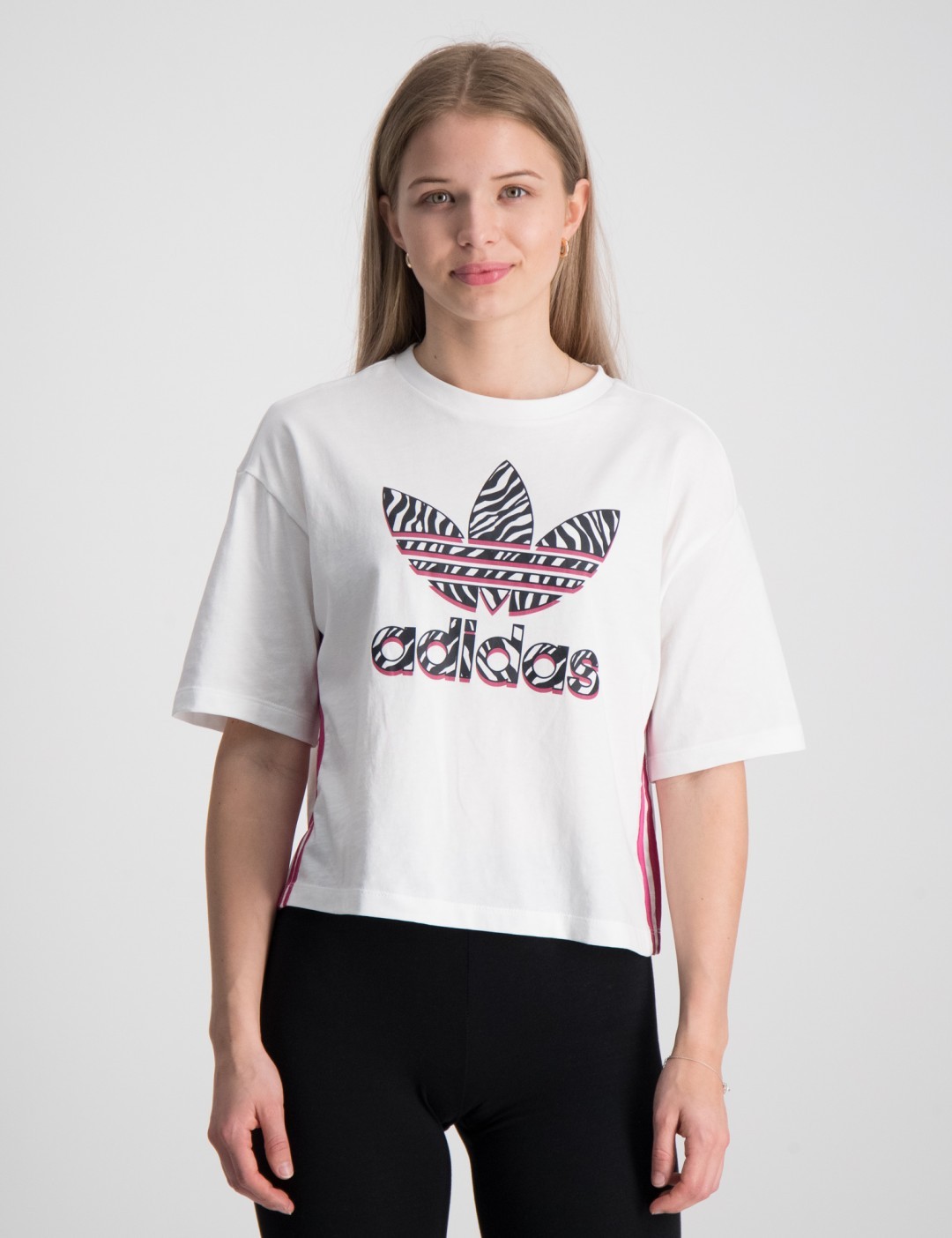 Adidas Originals WeiB CROP TEE fur Madchen Kids Brand Store