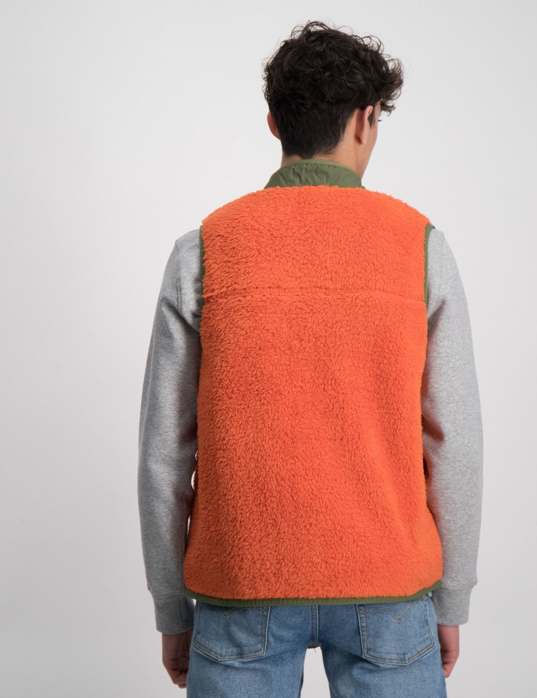 Polo Ralph Lauren Oranje Teddy Fleece Vest voor Jongens Kids Brand Store
