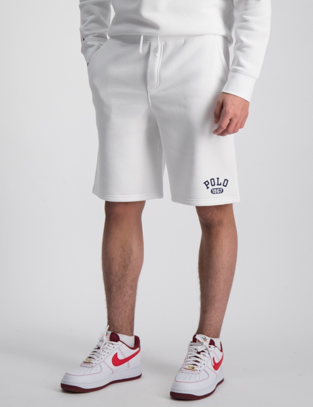 white polo shorts