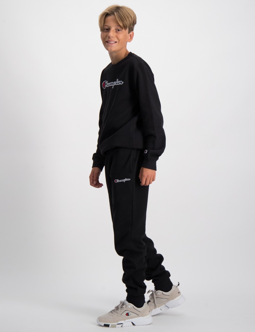 Jungen Kids für Schwarz Cuff Brand Pants Rib | Store