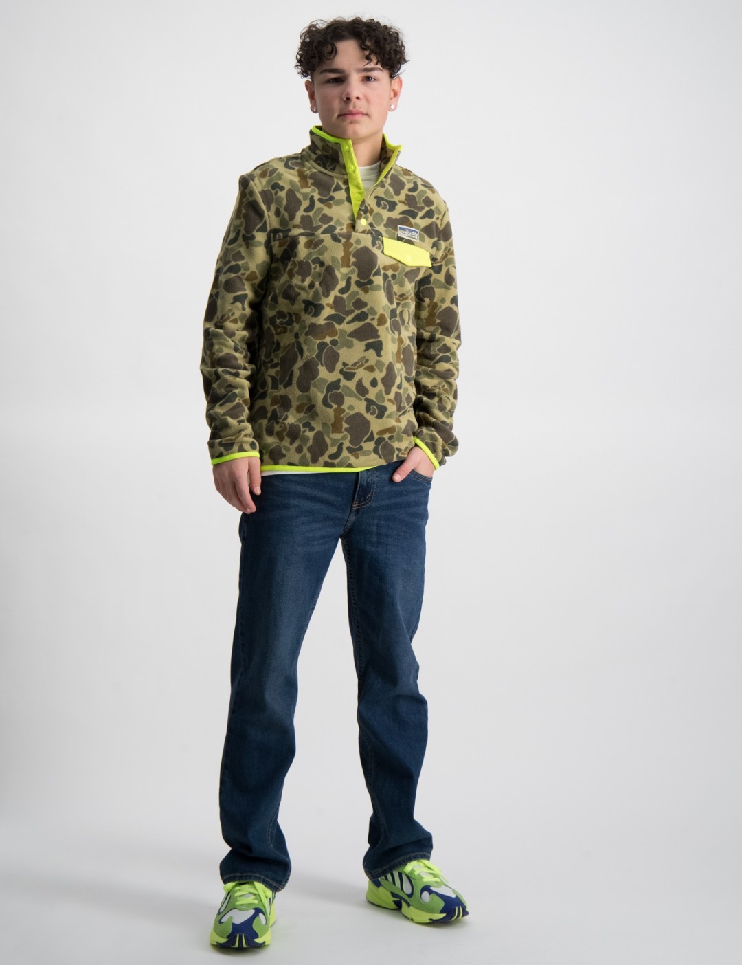 Polo Ralph Lauren Grønn Camo Brushed Fleece Pullover til Gutt Brand Store