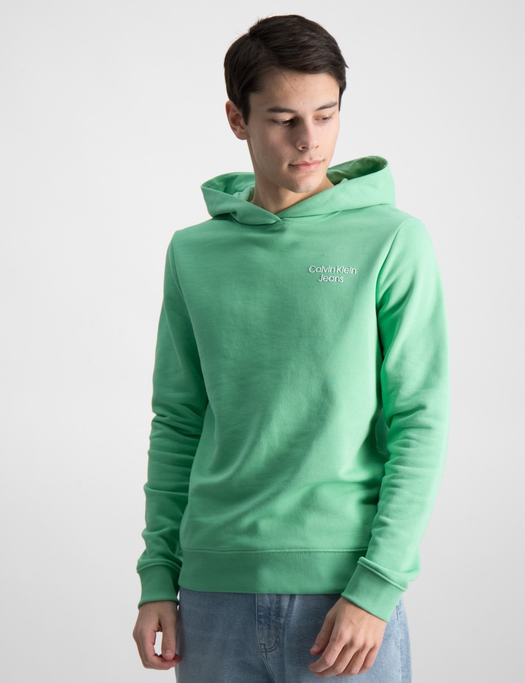 Grön CKJ STACK LOGO HOODIE för Kille | Kids Brand Store