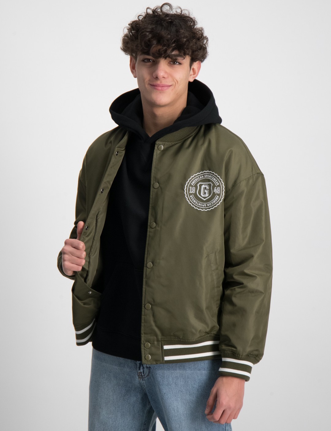 Gant Kids Brown Solid High Neck Jacket