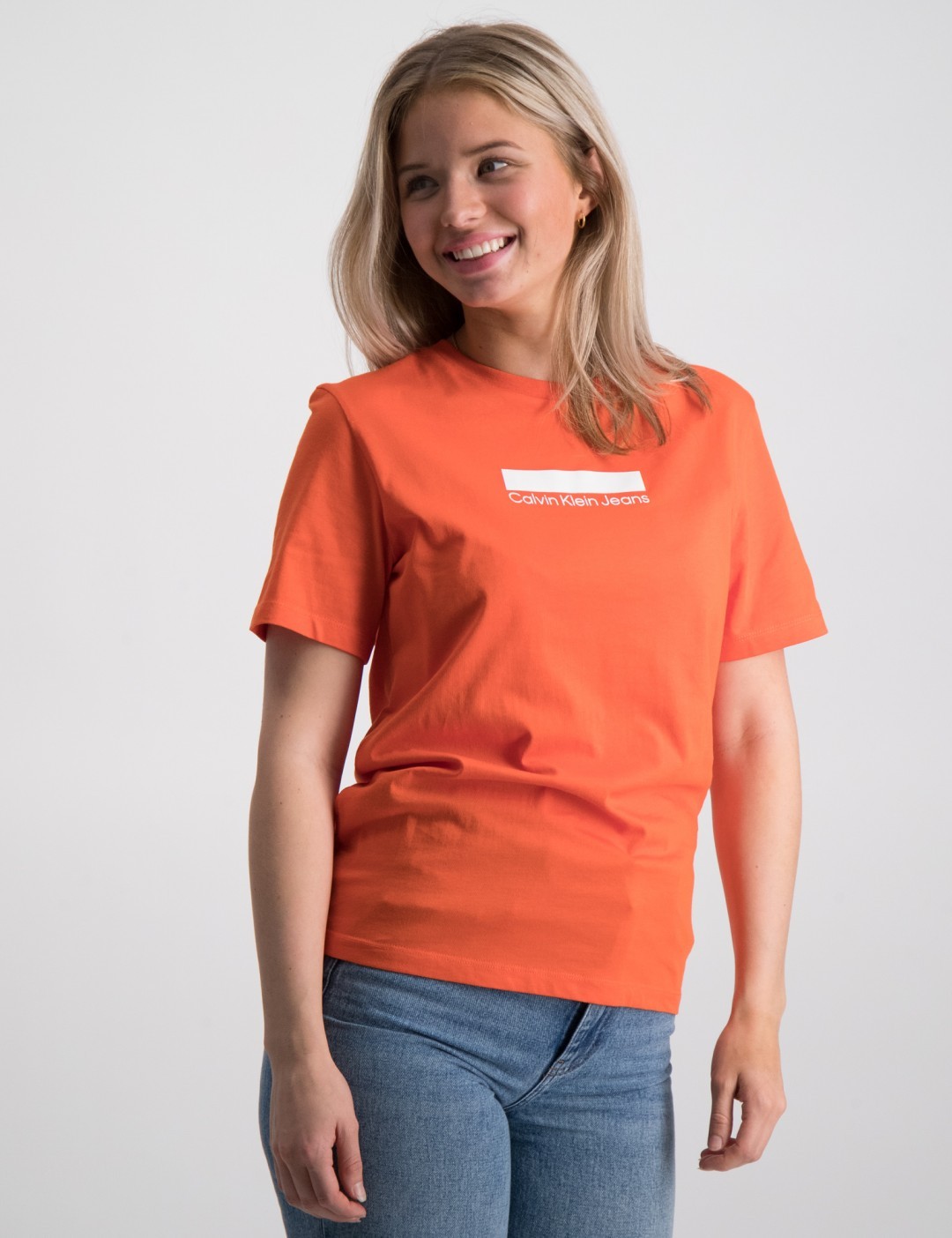 Ydmyghed sig selv Vittig Orange SMALL BLOCK LOGO T-SHIRT til Pige | Kids Brand Store