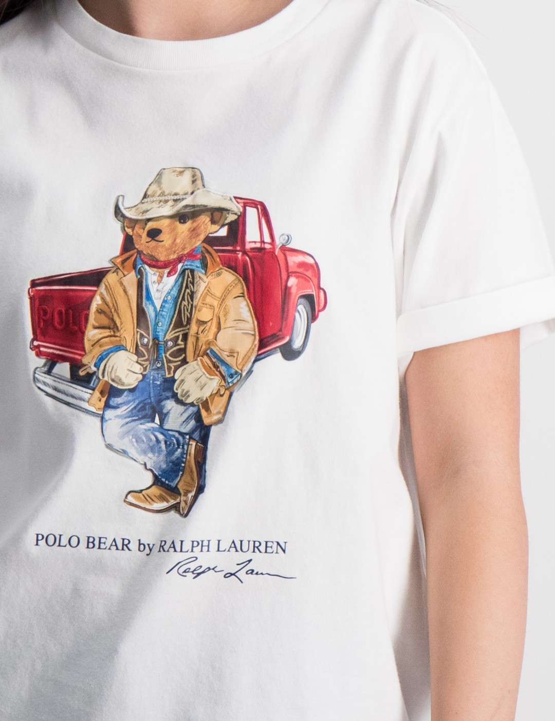 Polo Ralph Lauren WeiB Polo Bear Cotton Jersey T Shirt fur Madchen Kids Brand Store