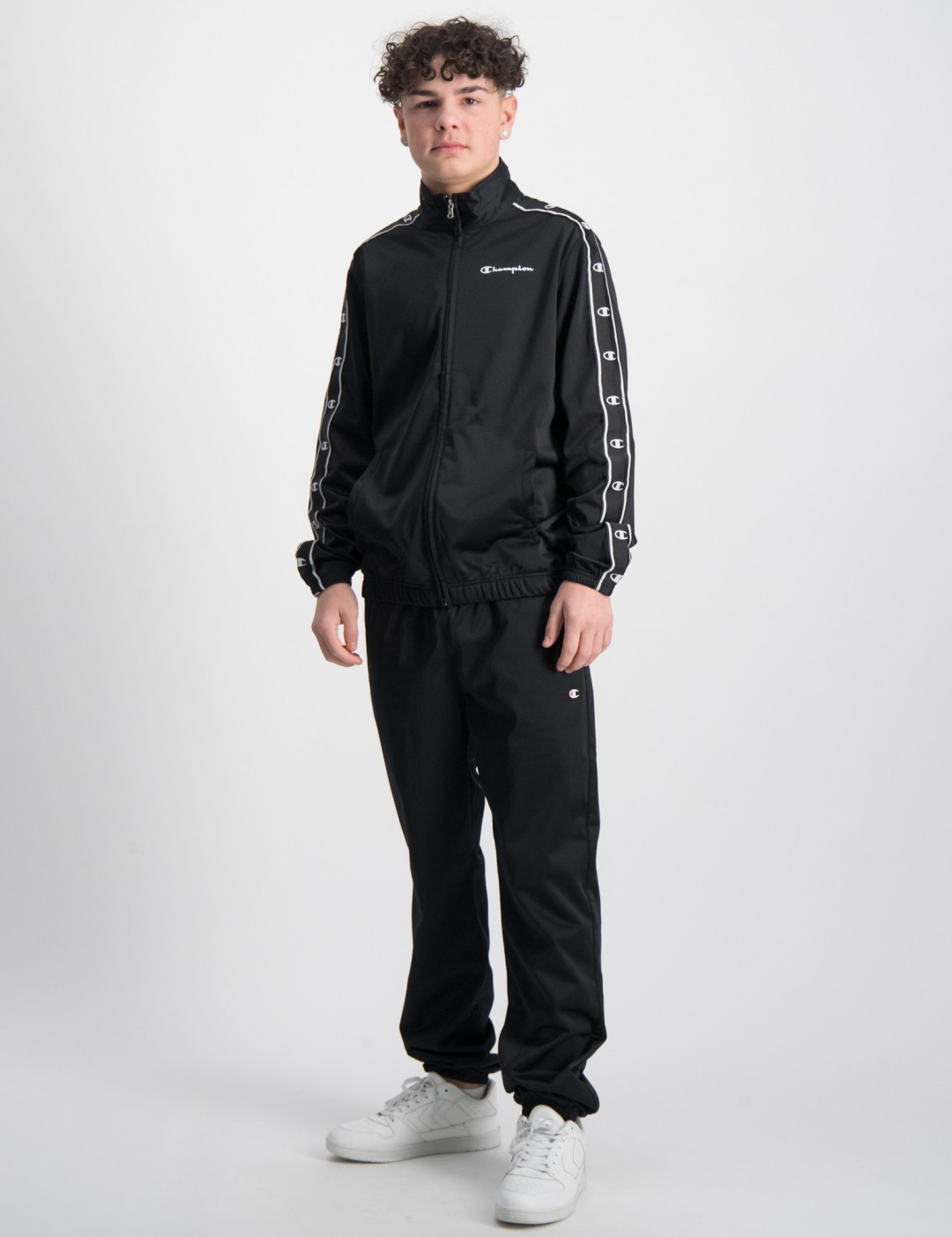 Schwarz Full Zip Suit Brand Kids Jungen für Store 