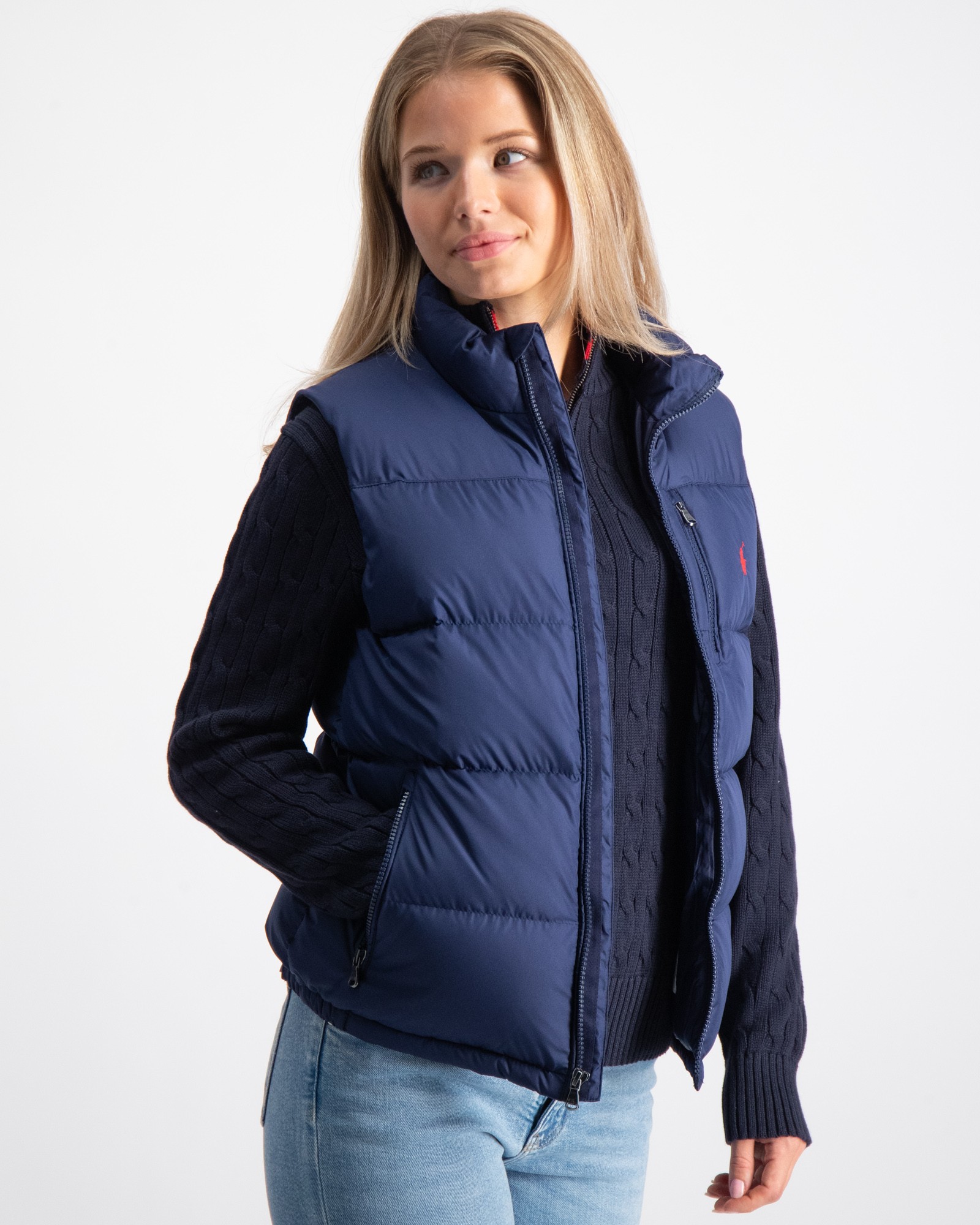 Blå WaterRepellent Down Vest för Tjej Kids Brand Store