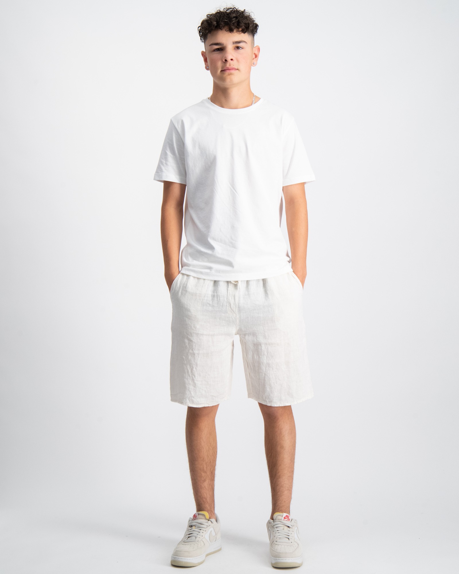 Beige The Linen Shorts för Kille | Kids Brand Store