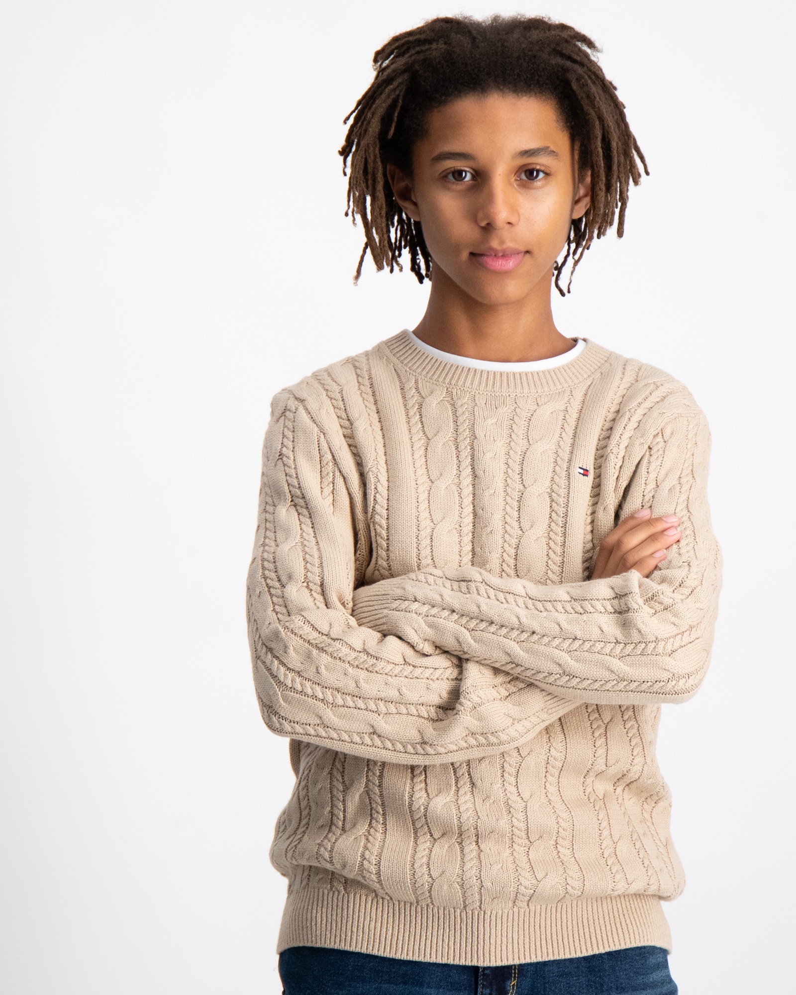 Beige ESSENTIAL CABLE SWEATER für Jungen | Kids Brand Store 