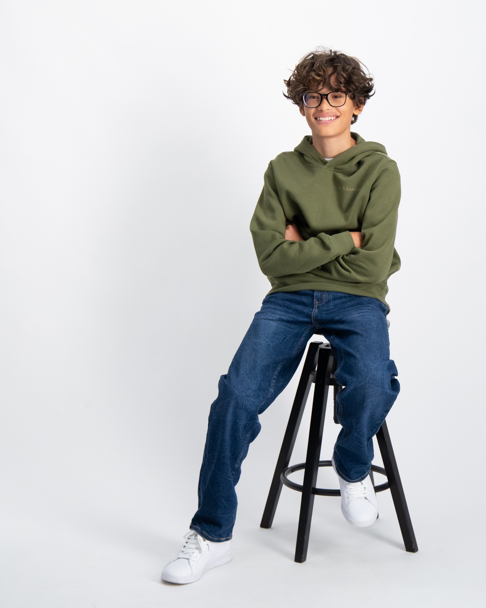 Grøn Ls Po Hood Knit Shirts Sweatshirt til Dreng | Kids Brand Store