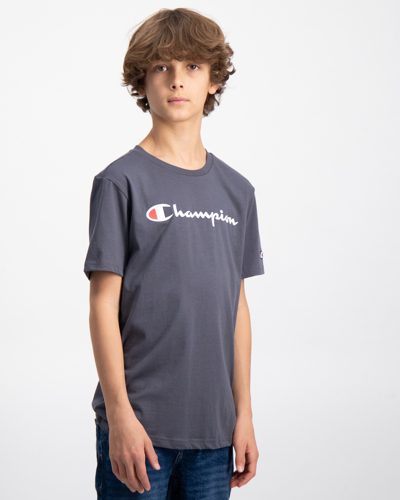 Grau Crewneck T-Shirt für Jungen | Kids Brand Store | Sport-T-Shirts