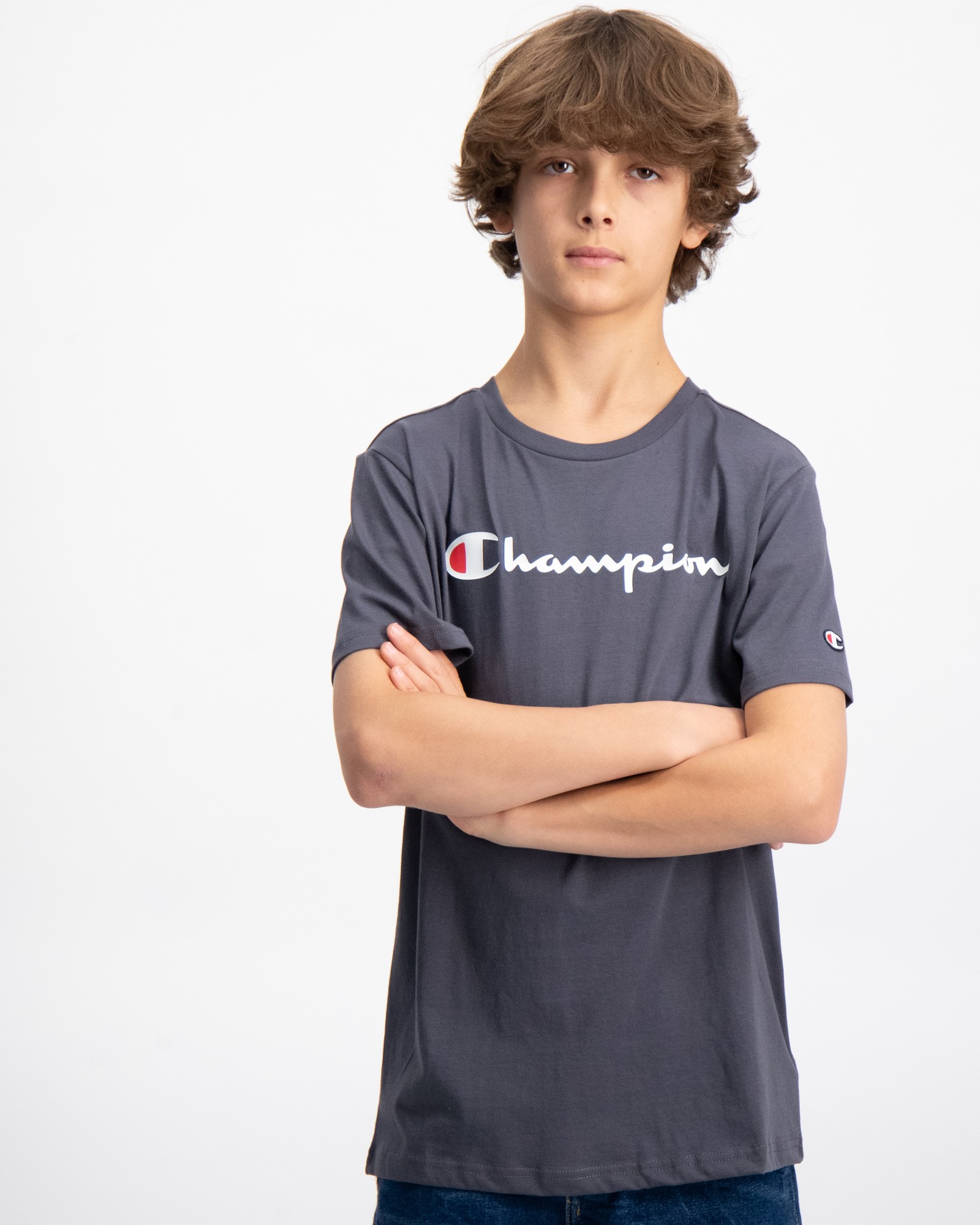 Grau Crewneck T-Shirt für Jungen | Kids Brand Store | Sport-T-Shirts