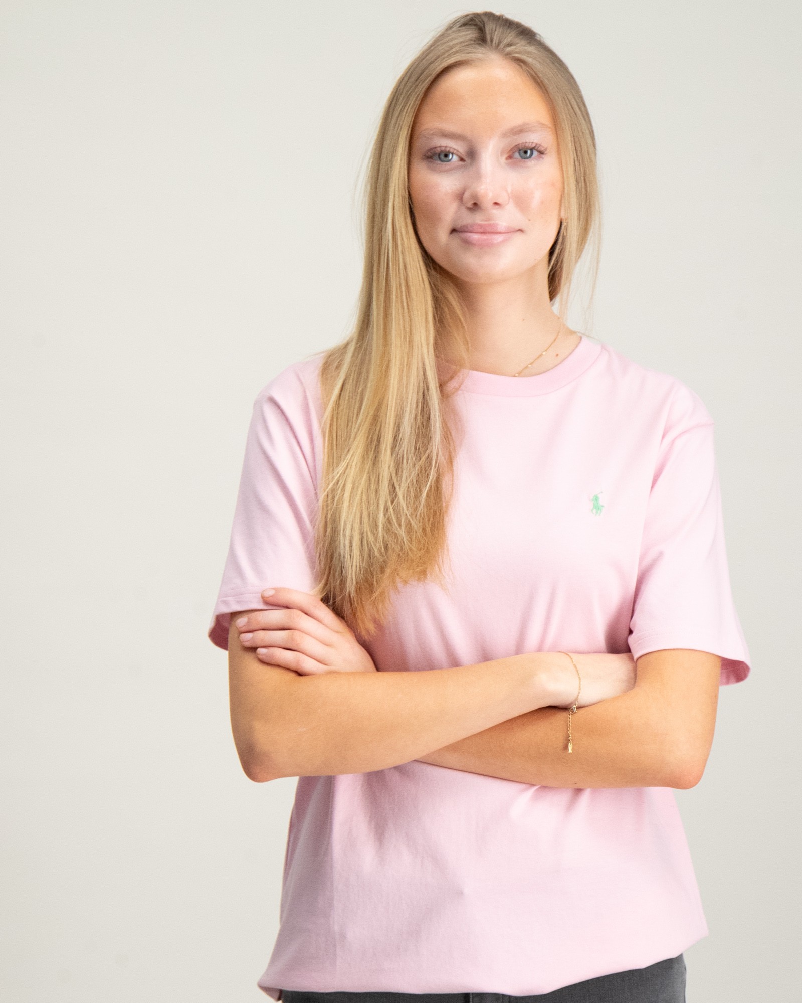 Polo Ralph Lauren Rosa Cotton Jersey Crewneck Tee för Tjej | Kids Brand