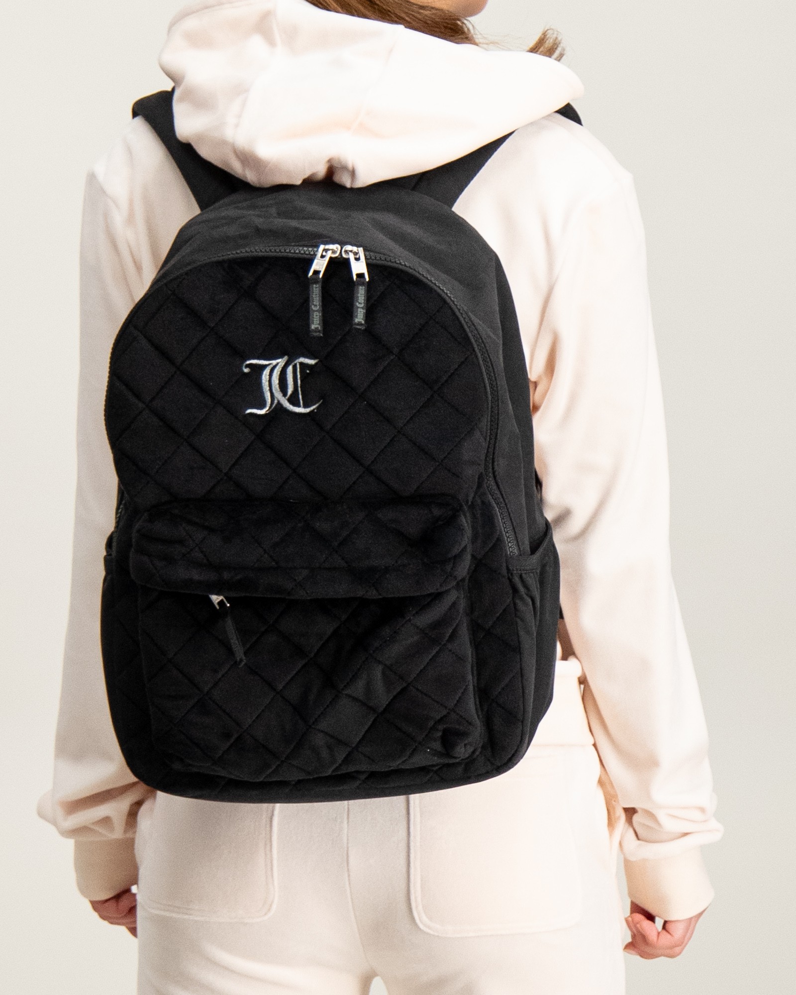 Juicy Couture Svart Juicy Quilted Velour Backpack för Tjej | Kids Brand ...