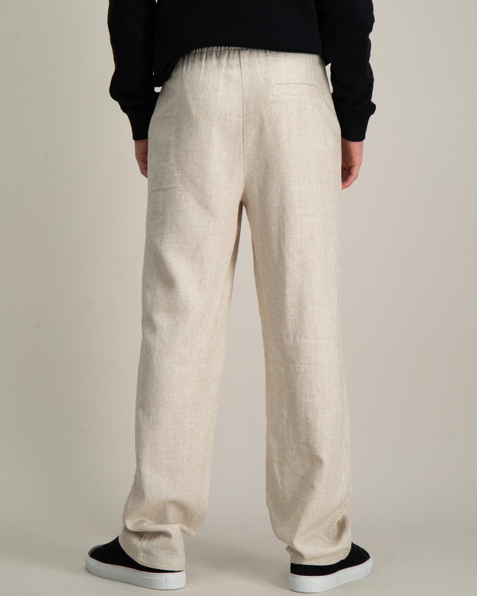Beige Allan Linen Pants för Kille Kids Brand Store