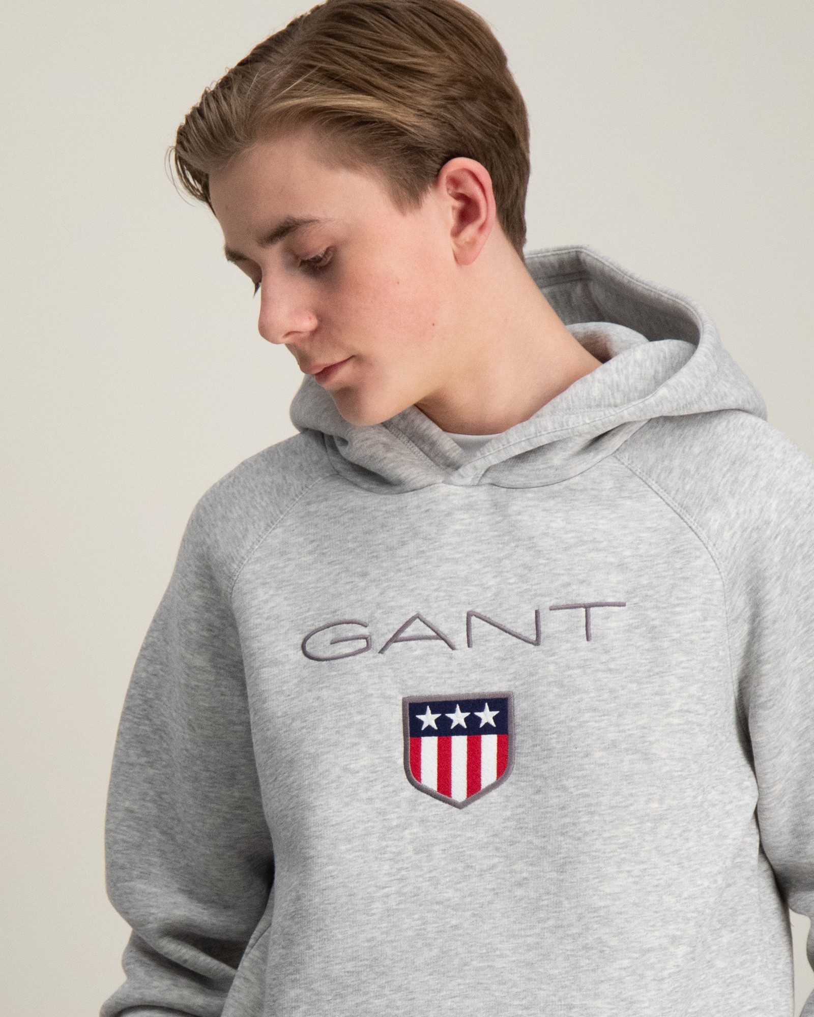 GANT Shield Zip Hoodie Maglione Cardigan Con Cerniera Unisex - Bambini E Ragazzi - Morbido Cotone