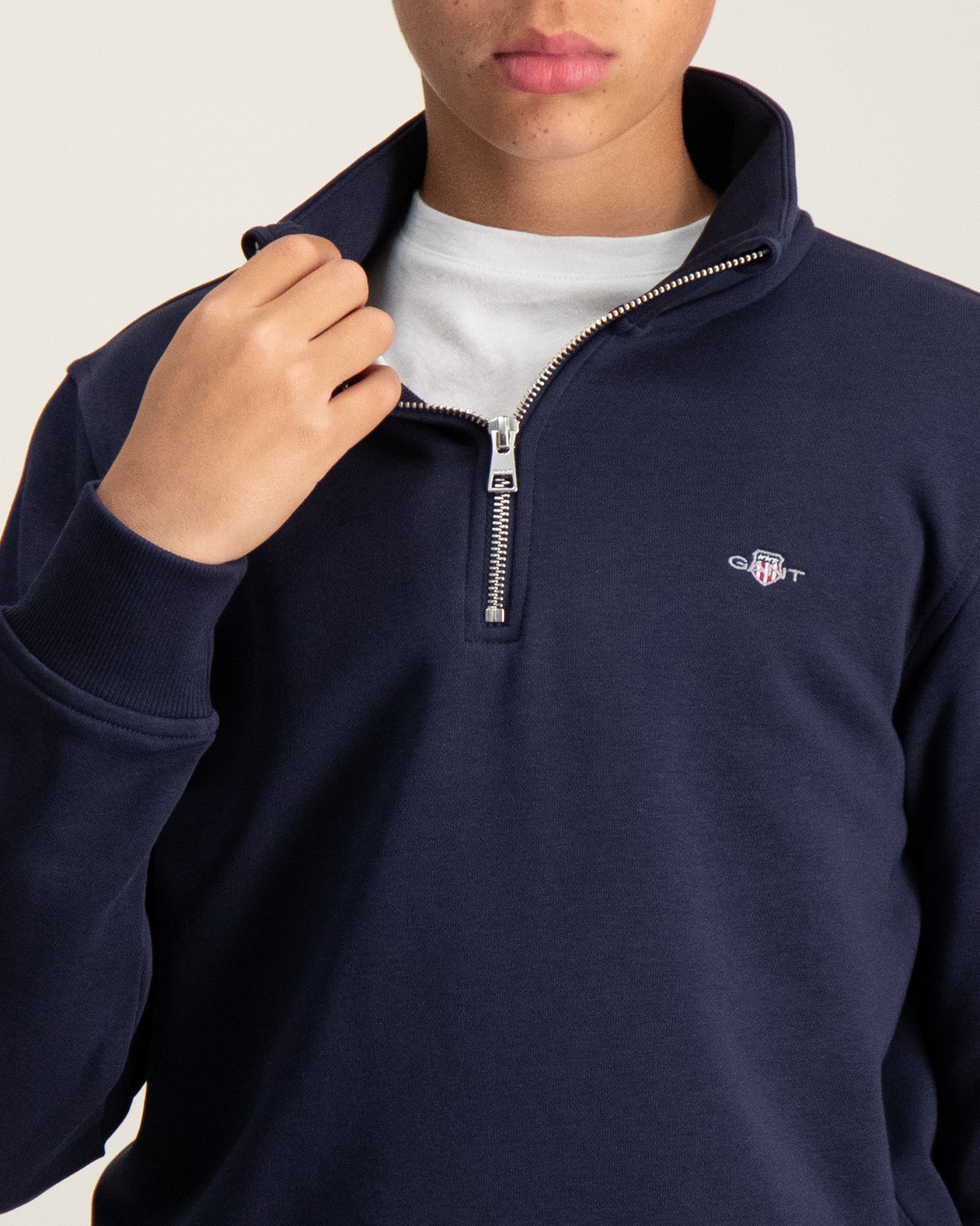 Gant honeycomb half zip sweatshirt hotsell