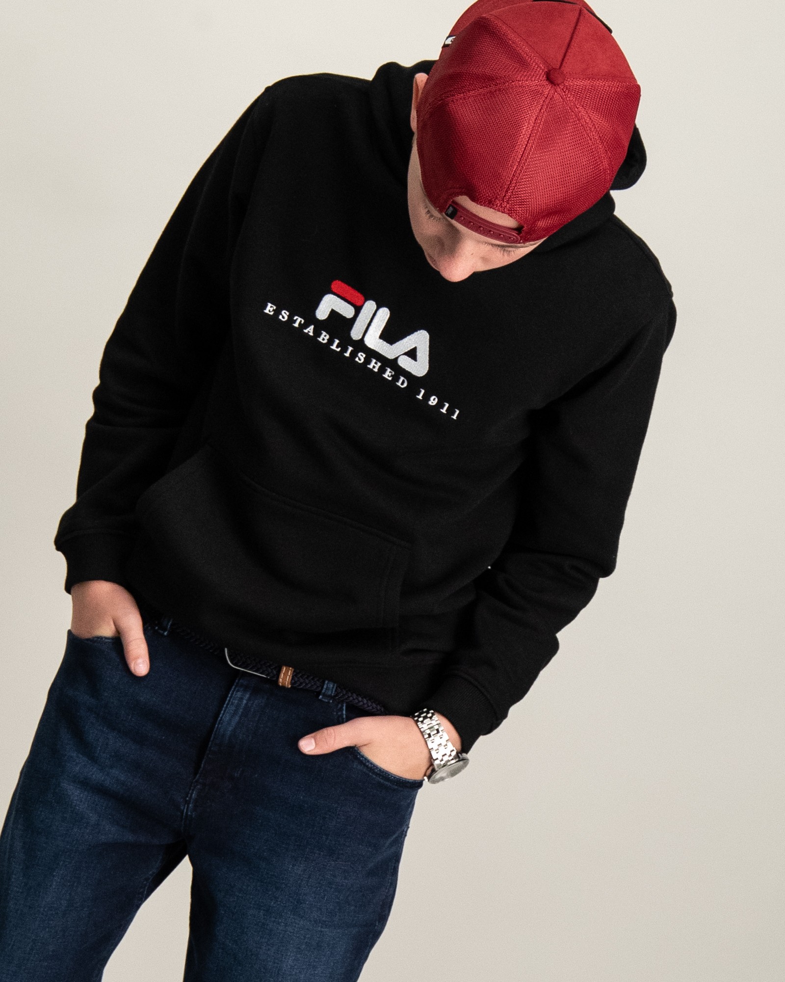 Fila Schwarz LONTRAS hoody fur Jungen Kids Brand Store