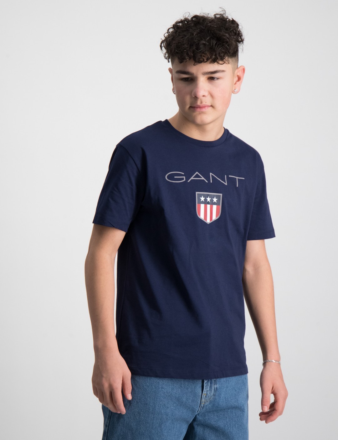 SS Pojat GANT | Brand Sininen Kids T-SHIRT Store varten SHIELD